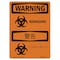 Signmission OSHA Warning Sign, 7" Height, 10" Width, Aluminum, Biohazard Bilingual, Landscape, L-12488 OS-WS-A-710-L-12488 - alternate 1
